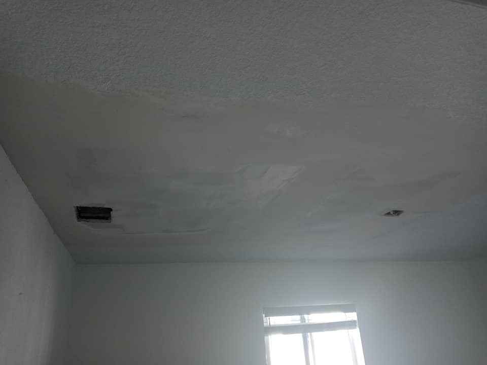 Textured Ceiling Drywall Repair in Progress - Handyman Group SFL