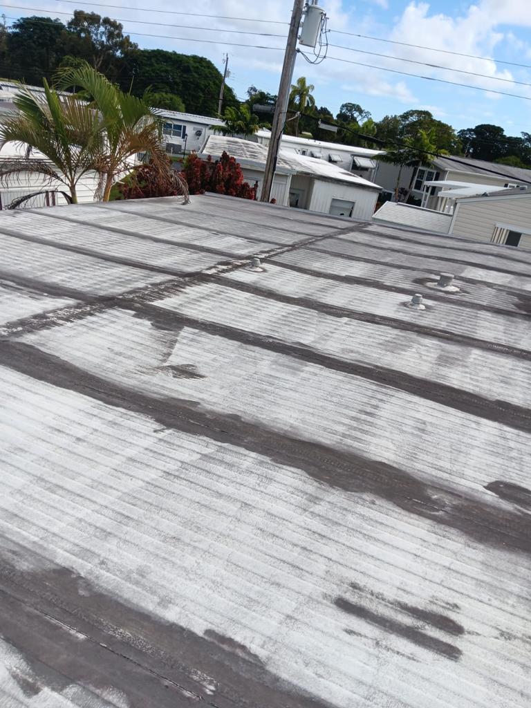Weathered Metal Roof Before Coating - Handyman Group SFL