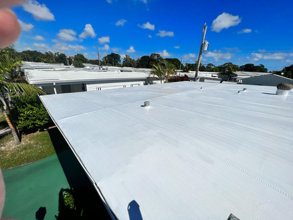 Reflective Roof Coating Over Pool Deck Area - Handyman Group SFL